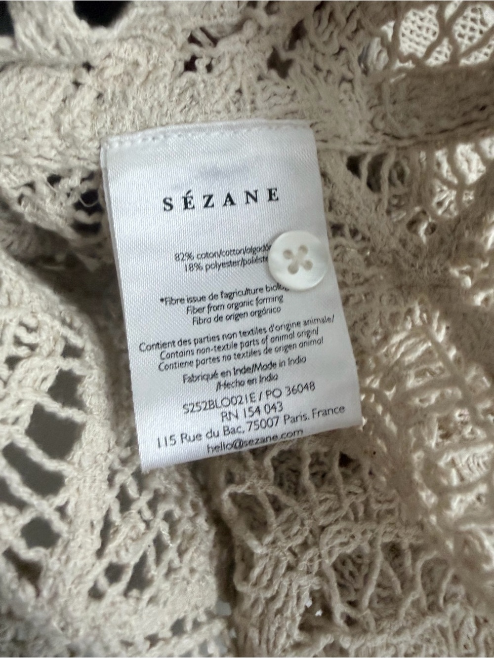 Sezane x Bazist Jorden Blouse - Ecru - Picture 3 of 6